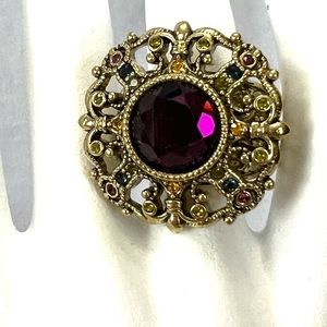 Heidi Daus SIZE 7 🆕 “How Suite It Is” Crystals Medallion ring